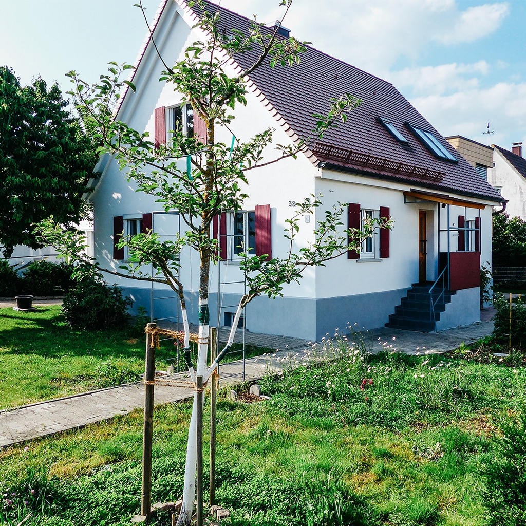 Einfamilienhaus 4-Maxi Erdwärmekörbe, Baujahr 1923